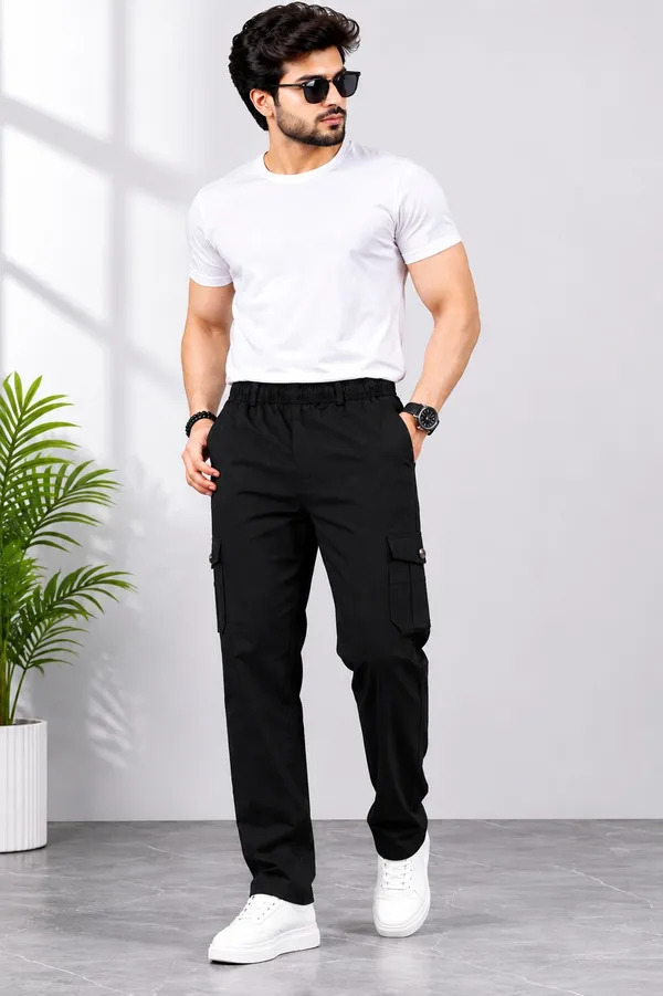 Black_Cotton_Relaxed_Fit_Cargo_Pants_For_Men