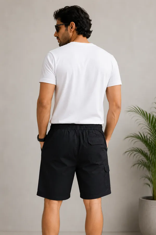 Black_Cotton_Relaxed_Fit_Cargo_Shorts_For_Men