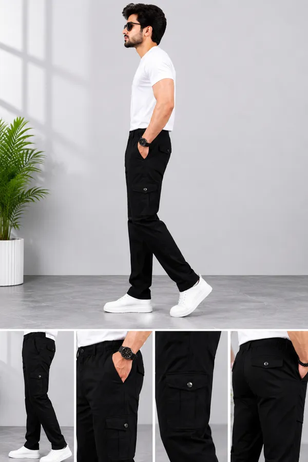 Black_Cotton_Relaxed_Fit_Cargo_Pants_For_Men