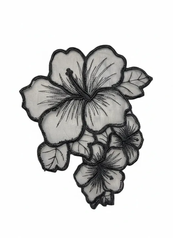 Black_Organza_Flower_Embellishment_Patch_10_Inch_-_Pack_of_4