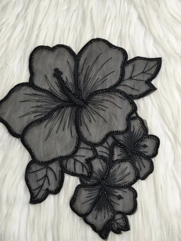 Black_Organza_Flower_Embellishment_Patch_10_Inch_-_Pack_of_4