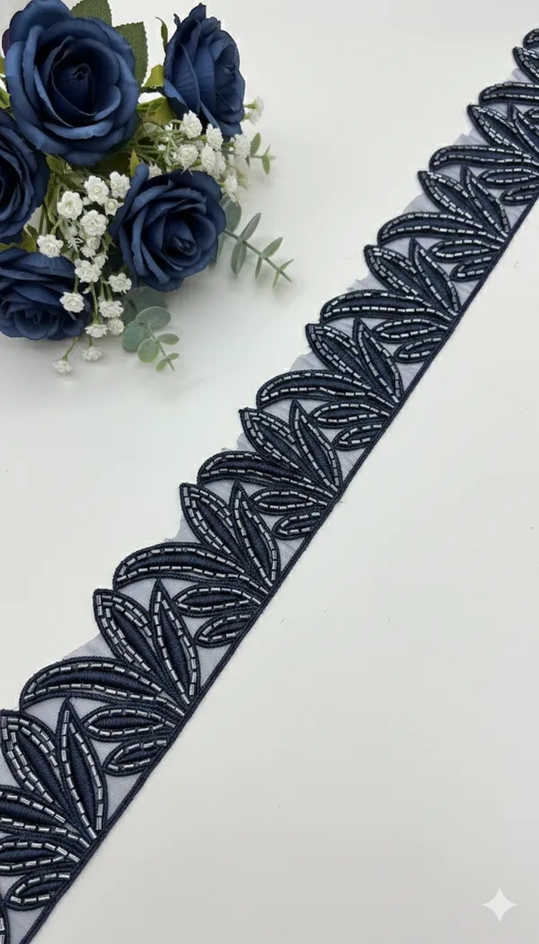 Navy_Zari_Cutdana_Scalloped_Edge_Lace_Trim_Per_Meter