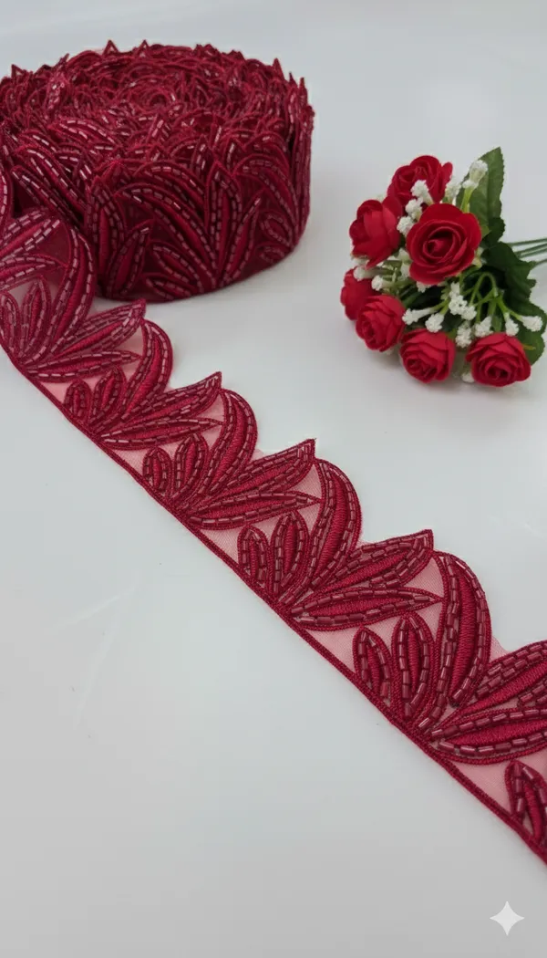Red_Zari_Cutdana_Scalloped_Edge_Lace_Trim_Per_Meter