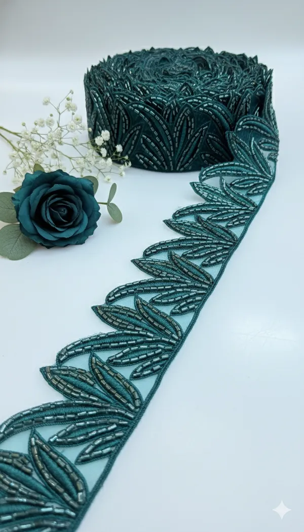Green_Zari_Cutdana_Scalloped_Edge_Lace_Trim_Per_Meter
