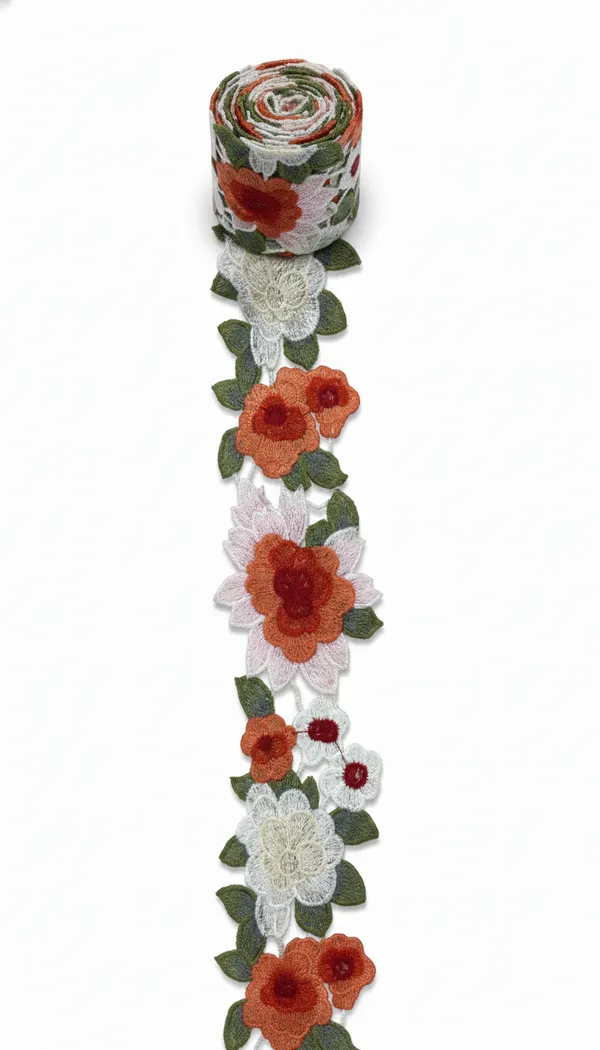 Green_Zari_Floral_Lace_Fabric_With_Flower_Motifs_-_Pack_of_2_Meters