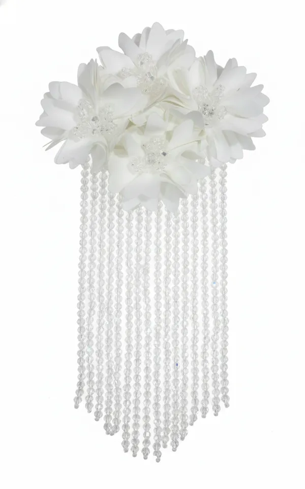 White_Zari_Hanging_Crystal_Decorative_Patch