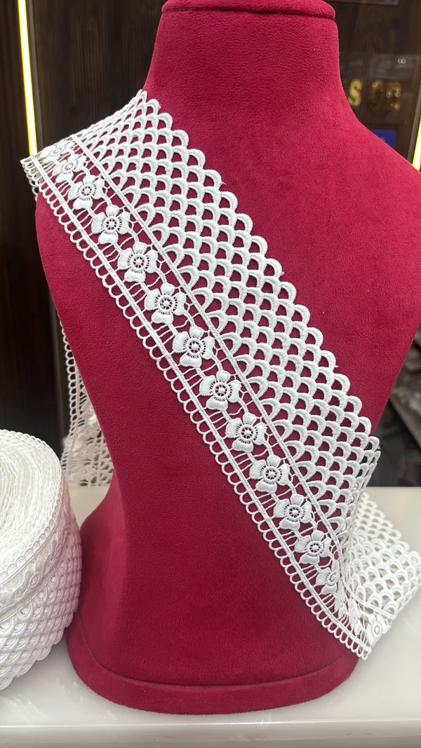 White_Dyeable_Milky_Lace_3_Inch_Width_Per_Meter_-_Pack_of_2_Meters