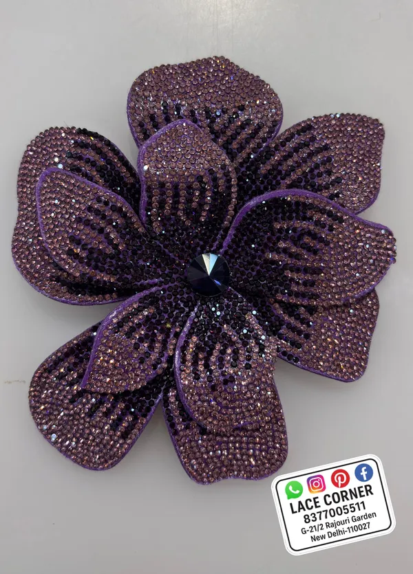 Purple_Zari_Zircon_Flower_Embellishment_Patch_6_Inch