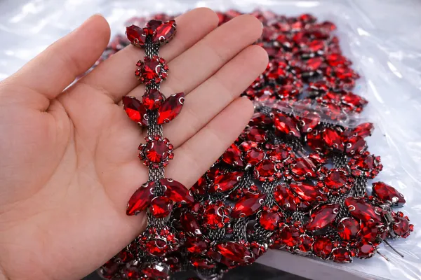 Red_Zari_Crystal_Shimmer_Lace_For_Bridal_&_Evening_Wear