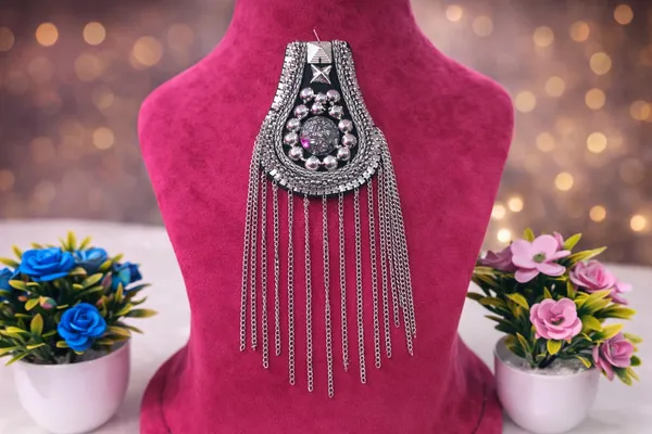 Silver_Zari_Zircon_Shoulder_Patch_For_Women