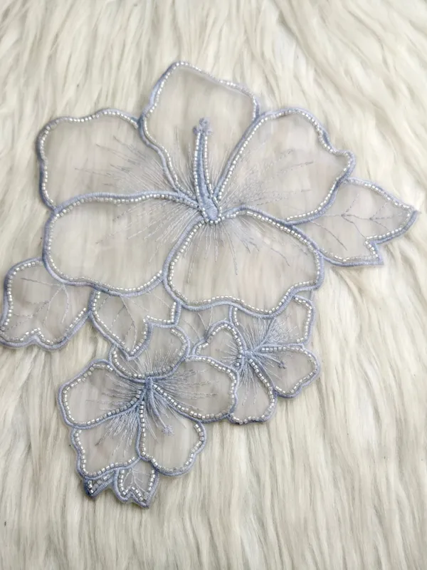 Sky_Blue_Zari_Organza_Flower_Patch_10_Inch_-_Pack_of_3