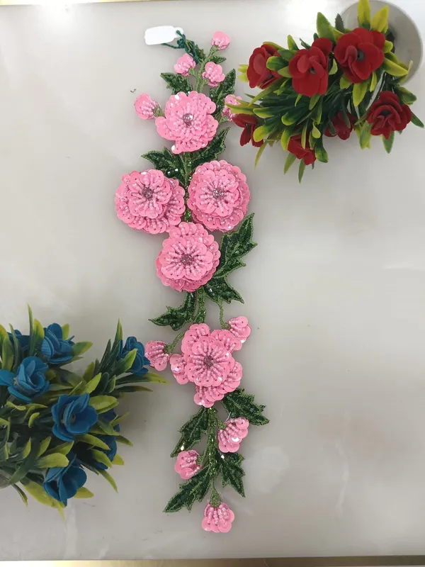 Light_Pink_Zari_Floral_Botanical_Embroidered_Patch_For_Women