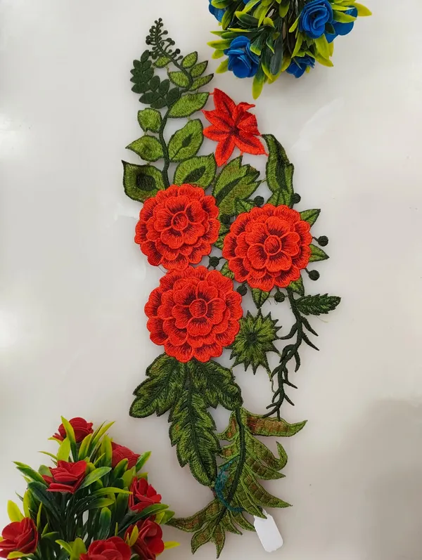 Red_Zari_Floral_Cutwork_Embroidered_Patch_For_Women