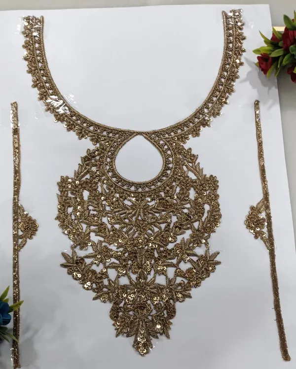 Dark_Gold_Zari_Zardosi_Neck_Patch_For_Kurti_And_Suits
