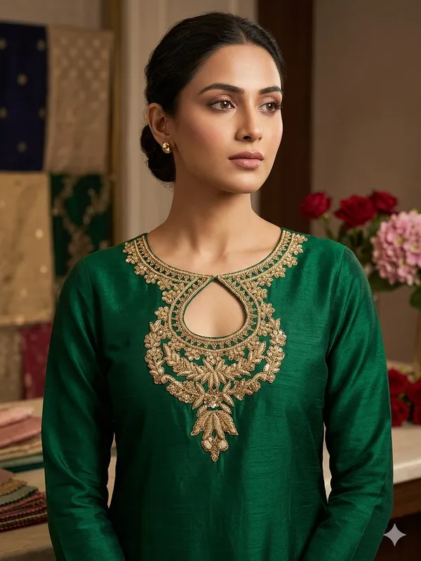 Dark_Gold_Zari_Zardosi_Neck_Patch_For_Kurti_And_Suits