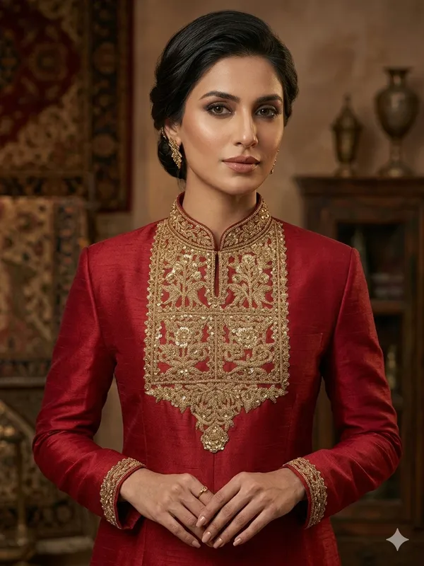Water_Gold_Zardosi_Neck_Patch_Gold_Thread_Embroidery_For_Women