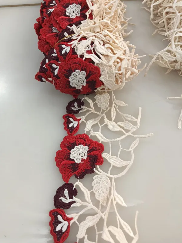 Red_Zari_3D_Floral_Embroidery_Lace_For_Kurtis_And_Suits__3_Meters_Strip