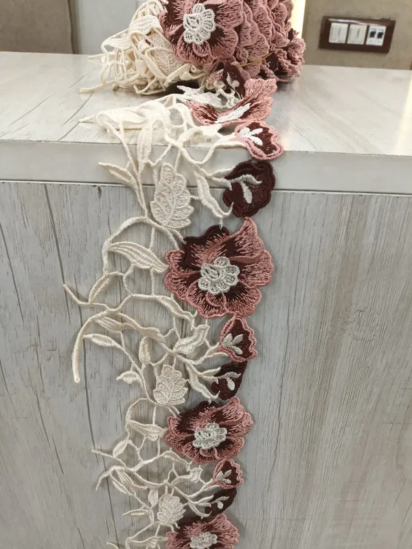 Peach_Zari_3D_Floral_Embroidery_Lace_For_Kurti_Dupatta_Suit_3_Meters_Strip