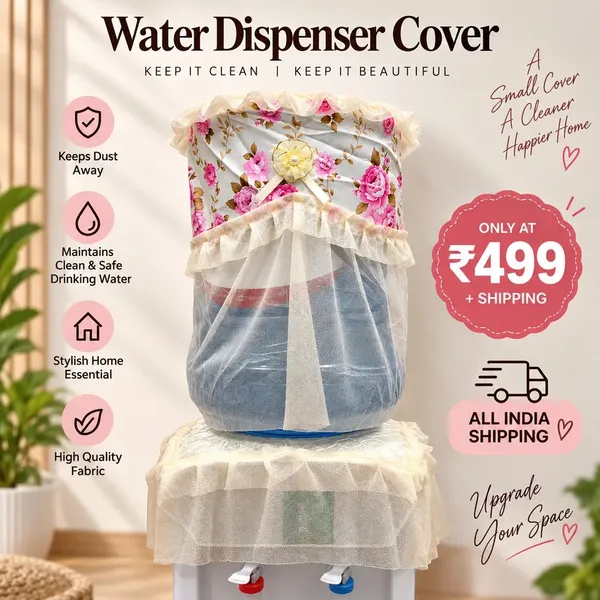 Fabric_Floral_Print_Water_Dispenser_Cover