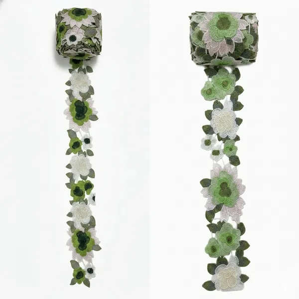 Green_Zari_Floral_Lace_Fabric_With_Flower_Motifs_-_Pack_of_2_Meters