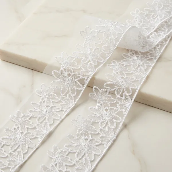 White_Dyeable_Organza_Sheer_Lace_Per_Meter