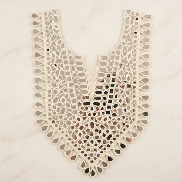 White_Zari_Mirror_Work_Neck_Yoke_Patch