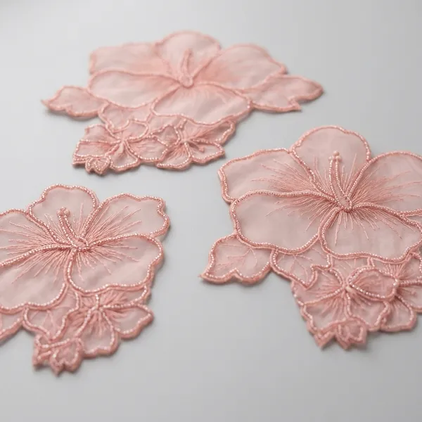 Peach_Organza_Flower_Embellishment_Patch_10_Inch_-_Pack_of_3