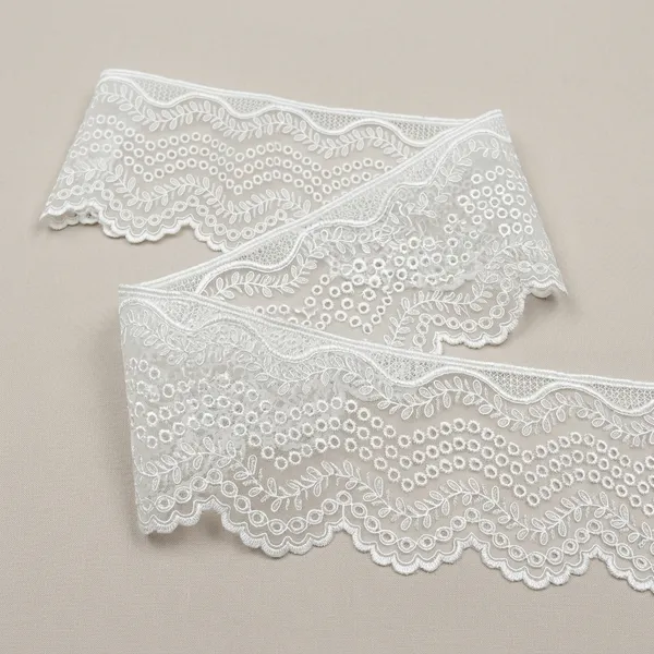 White_Organza_Broad_Open_Weave_Lace_5_Inch_Width_-_Per_Meter