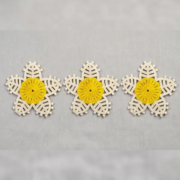 Yellow_Zari_Crochet_Openwork_Pocket_Patch_AppliquÃ©_-_Pack_of_3