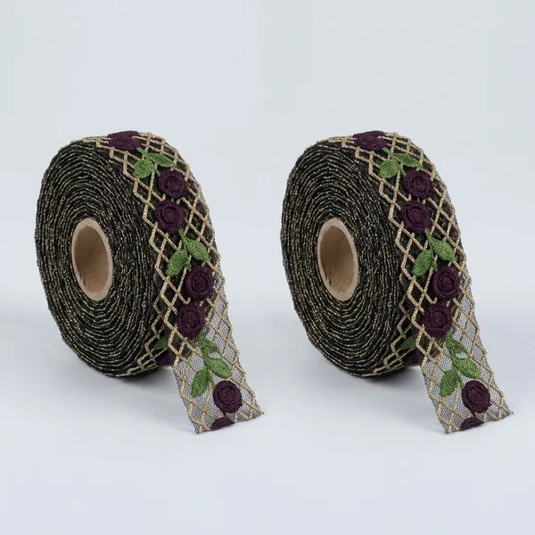 Black_Zari_Floral_Lace_Trim_1-Inch_Border_-_Pack_of_2_Meters