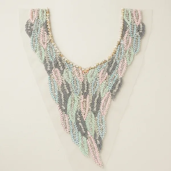 Multi_Green_Zari_Bohemian_Neck_Patch_For_Women