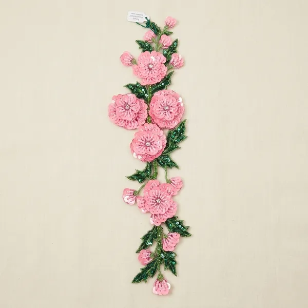 Light_Pink_Zari_Floral_Botanical_Embroidered_Patch_For_Women