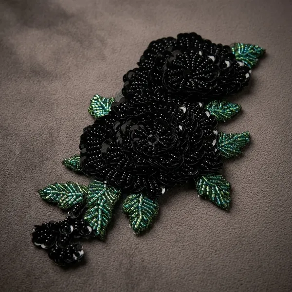 Black_Zari_Floral_Embroidery_Patch