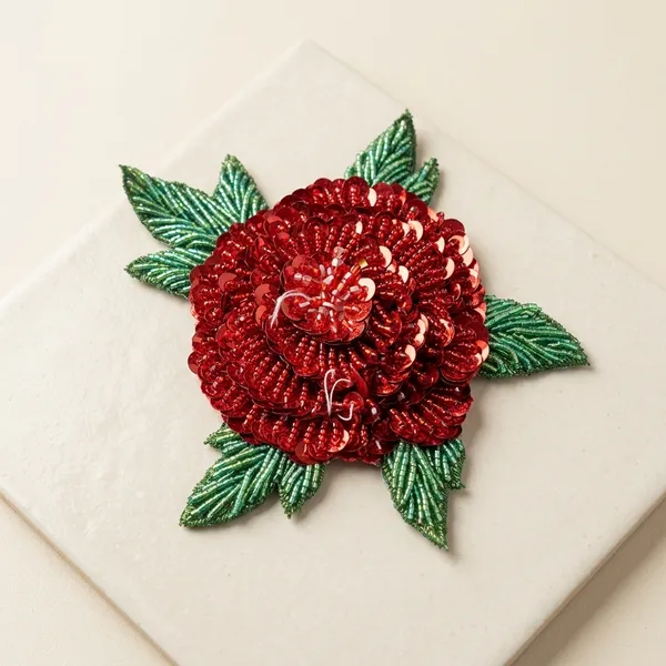 Orange_Zari_Floral_Embroidered_Patch_For_Apparel