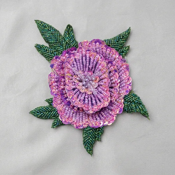 Purple_Zari_Floral_Embroidered_Patch_For_Apparel