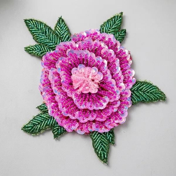Purple_Zari_Floral_Embroidered_Patch_For_Apparel