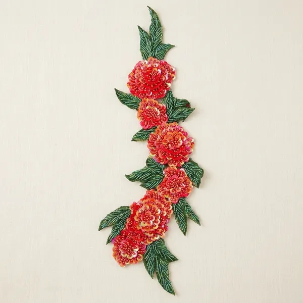 Red_Zari_Floral_Embroidered_Patch_For_Apparel