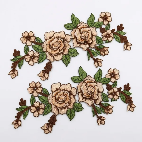 Brown_Zari_Floral_Cutwork_Patch_For_Women_-_Pack_of_2