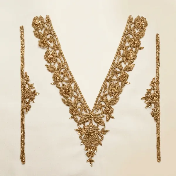 Dark_Gold_Zari_Zardosi_Embroidered_Neck_Patch_For_Ethnic_Wear