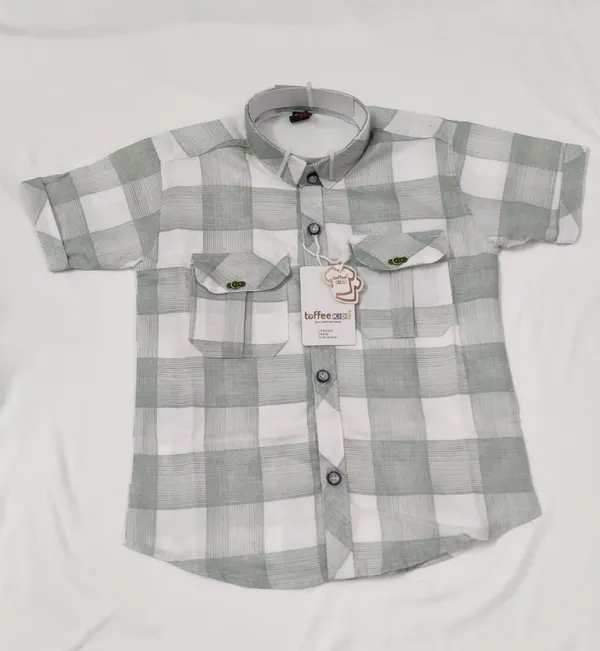 Multicolor_Cotton_Checked_Half_Sleeve_Shirt_For_Boys