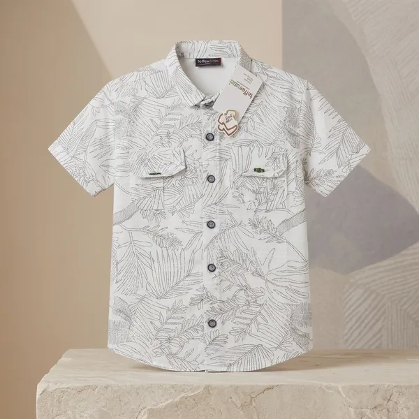 White_Cotton_Relaxed_Fit_Tropical_Print_Shirt_For_Boys