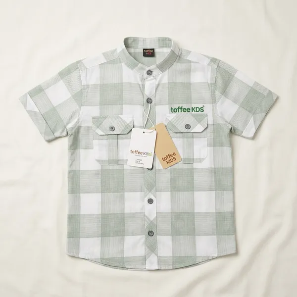 Multicolor_Cotton_Checked_Half_Sleeve_Shirt_For_Boys