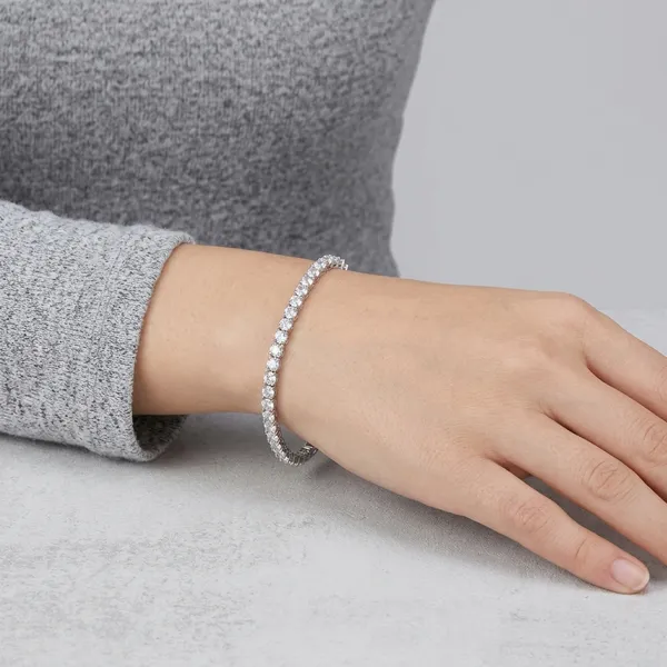 Silver_Clear_Stone_Prong_Set_Tennis_Bracelet_For_Women