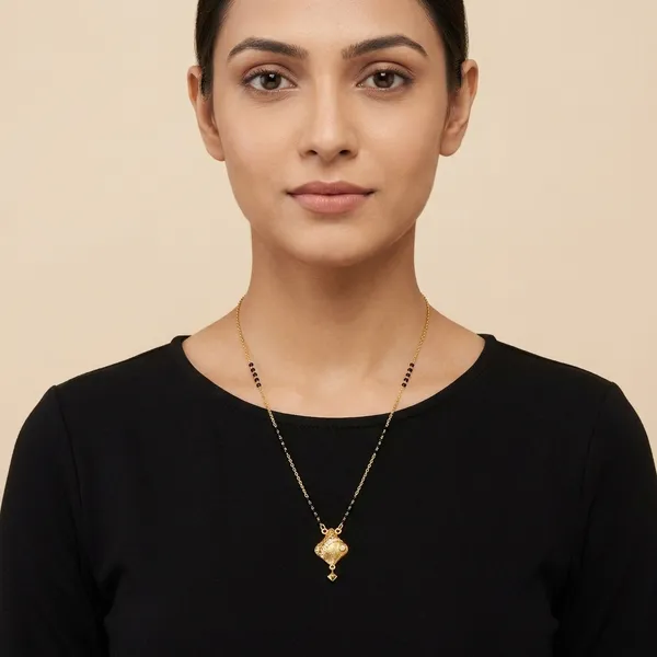 Golden_And_Black_Plated_Bell_Drop_Pendant_Mangalsutra_For_Women