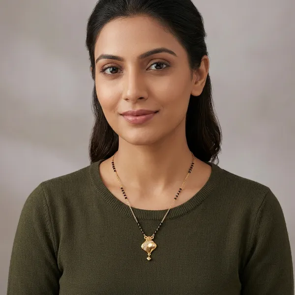 Golden_And_Black_Plated_Bell_Drop_Pendant_Mangalsutra_For_Women