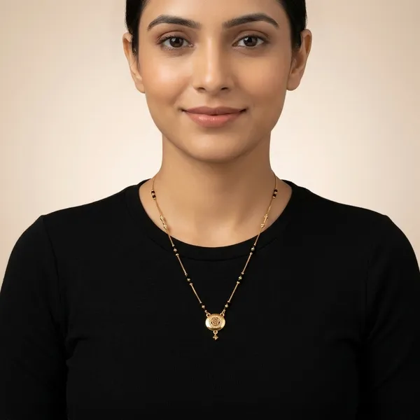 Golden_Black_Plated_Circular_Pendant_Mangalsutra_For_Women