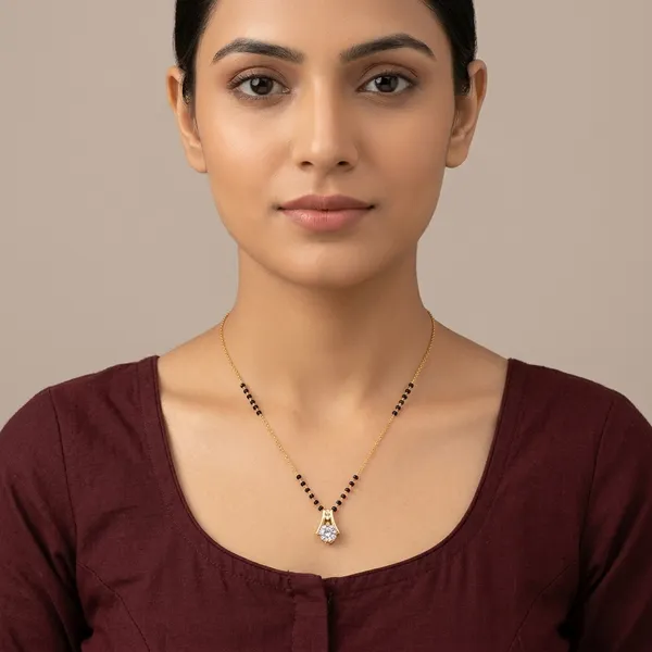 Golden_And_Black_Plated_Crystal_Teardrop_Pendant_Mangalsutra_For_Women