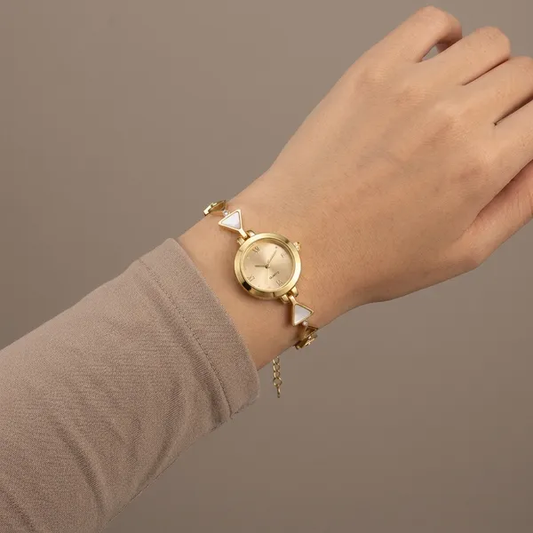 Golden_Plated_Geometric_Triangle_Chain_Bracelet_Watch_For_Women