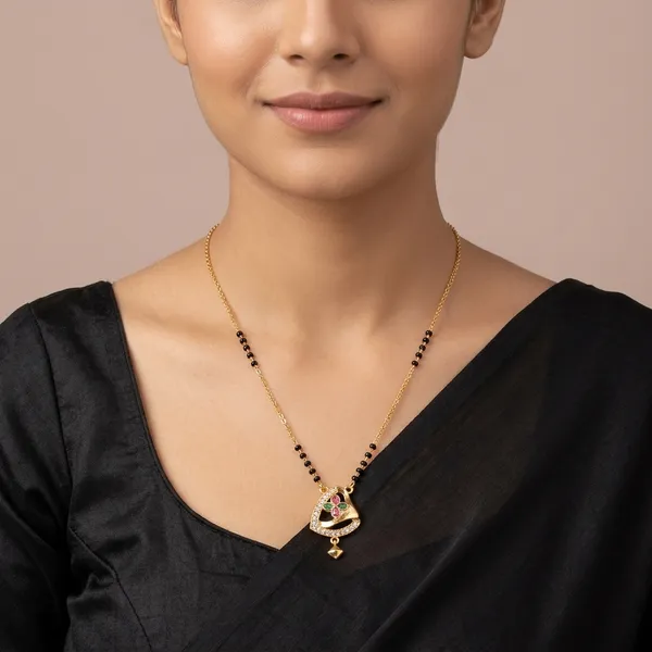 Golden_And_Black_Plated_Meenakari_Pendant_Mangalsutra_For_Women