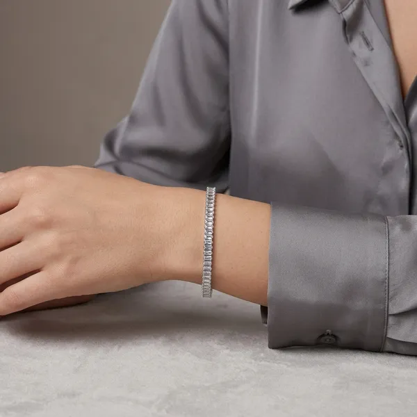 Silver_Plated_Baguette_Crystal_Tennis_Bracelet_For_Women
